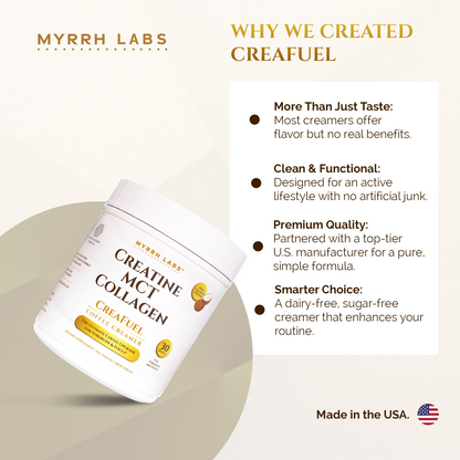 CreaFuel Coffee Creamer – Creatine, MCT & Collagen Blend by Myrrh Labs